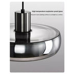 Automatic Height Adjustable Glass Pendant Light 22W LED