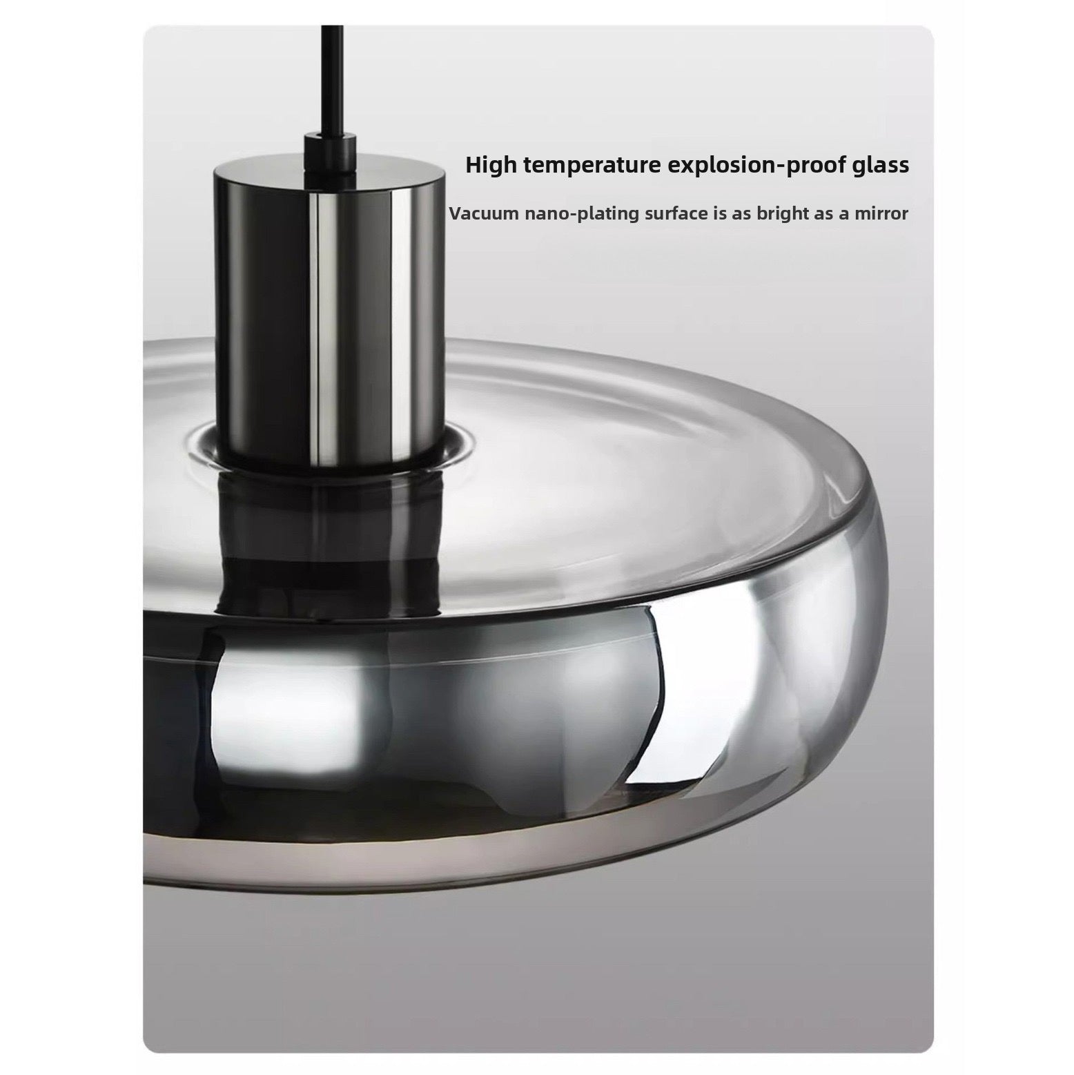 Automatic Height Adjustable Glass Pendant Light 22W LED