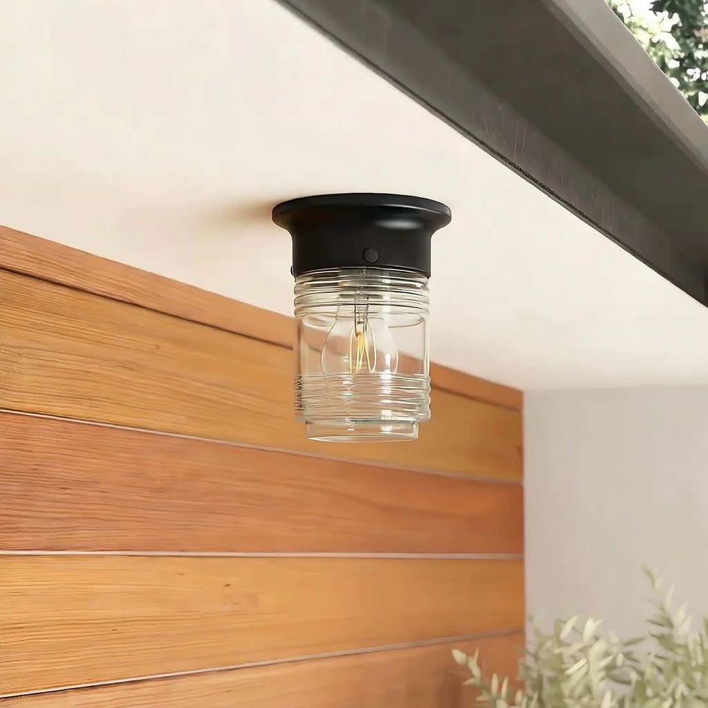 American Outdoor Flush Mount Ceiling Light for Porch & Entryway