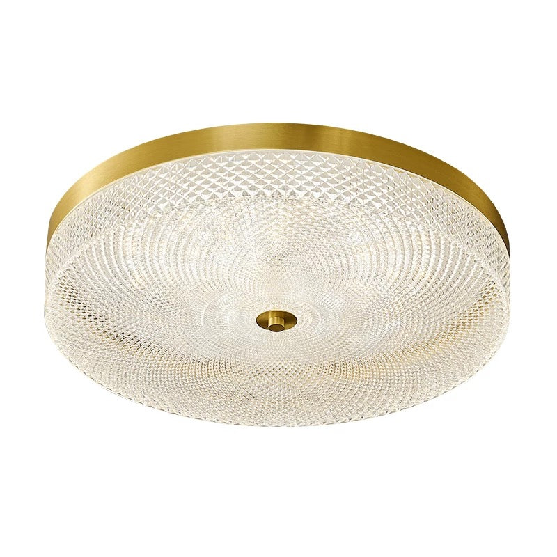 Modern Brass LED Ceiling Light with Remote Control