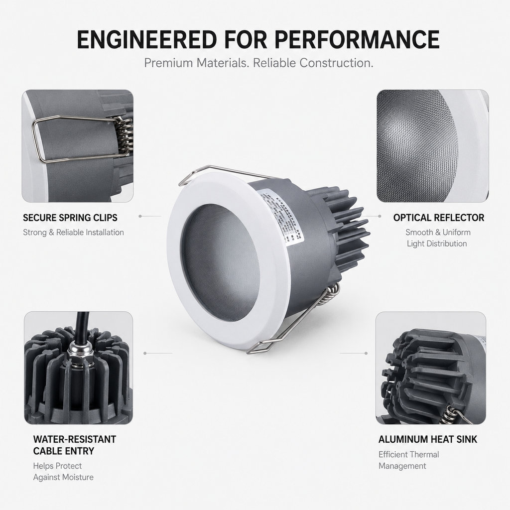 IP65 Waterproof Anti-Fog Downlight 10W/15W for Commercial Hotel