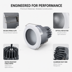 IP65 Waterproof Anti-Fog Downlight 10W/15W for Commercial Hotel