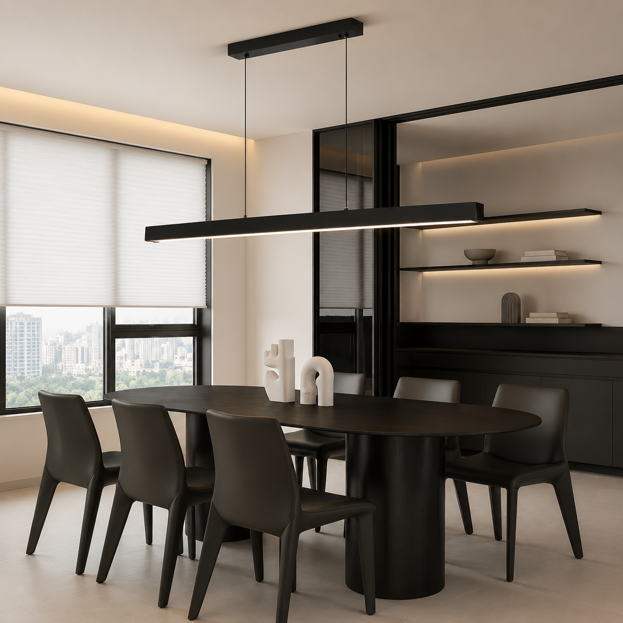 Architectural Linear Pendant Light – CRI97 High Color Accuracy