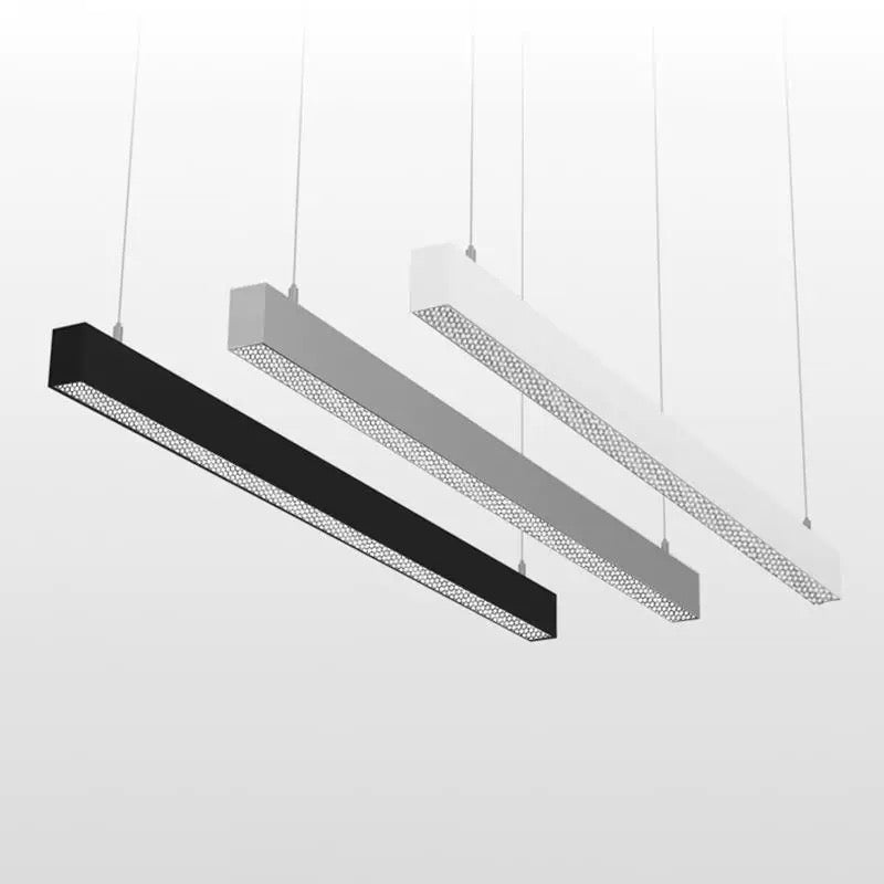 1.2M Linear LED Office Pendant | CRI 97 | Honeycomb Anti-Glare Lamp