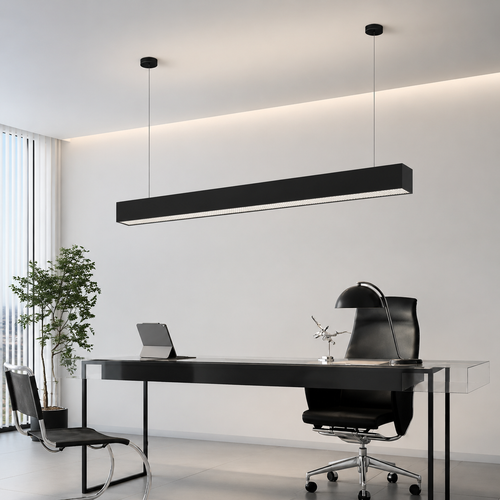 1.2M Linear LED Office Pendant | CRI 97 | Honeycomb Anti-Glare Lamp