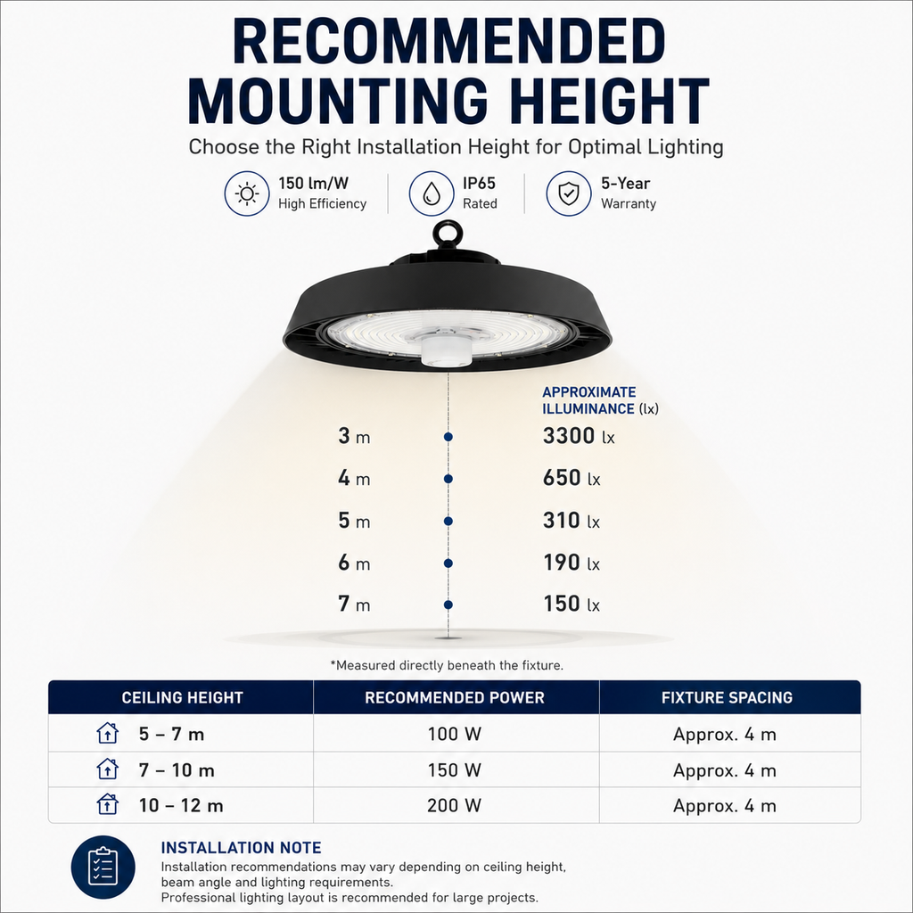 IP65 Radar Sensor LED High Bay Light | 100W–150W