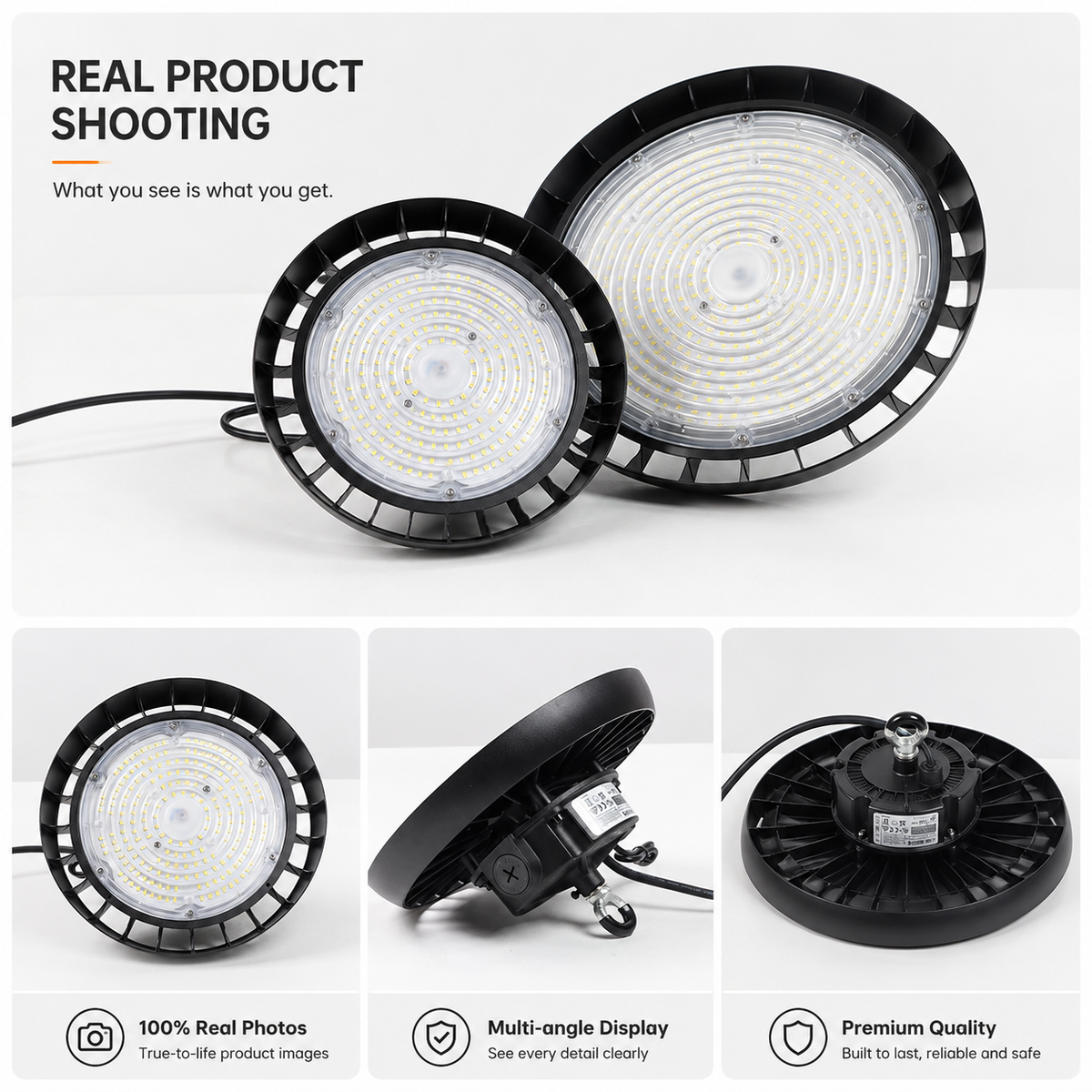 150W UFO LED High Bay Light – Optional Reflector