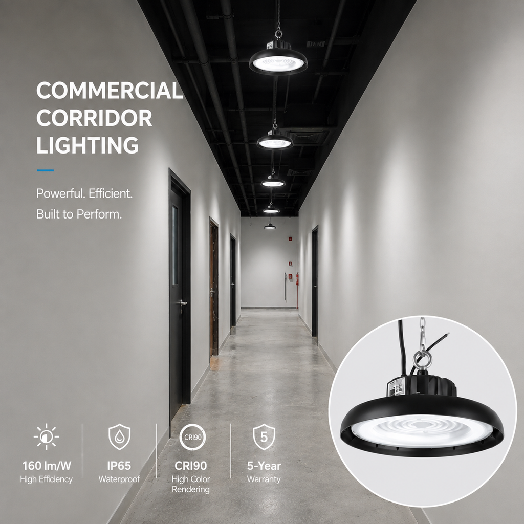 150W UFO LED High Bay Light – Optional Reflector