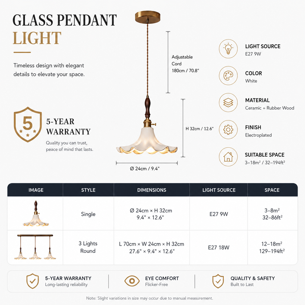 Flower Pendant Light for Kitchen Island and Dining Room