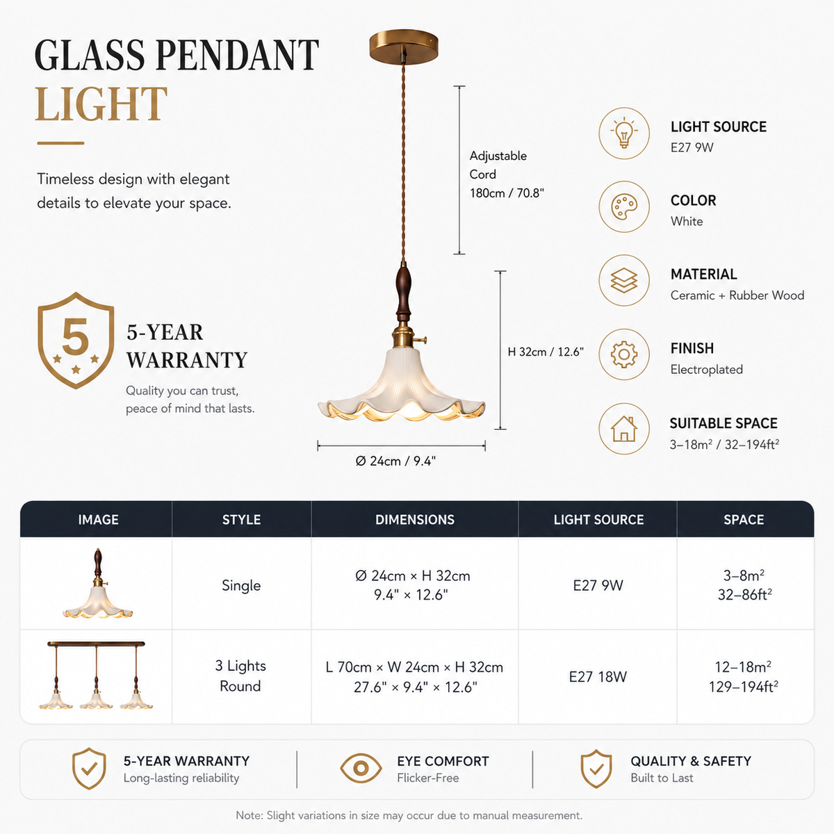 Flower Pendant Light for Kitchen Island and Dining Room