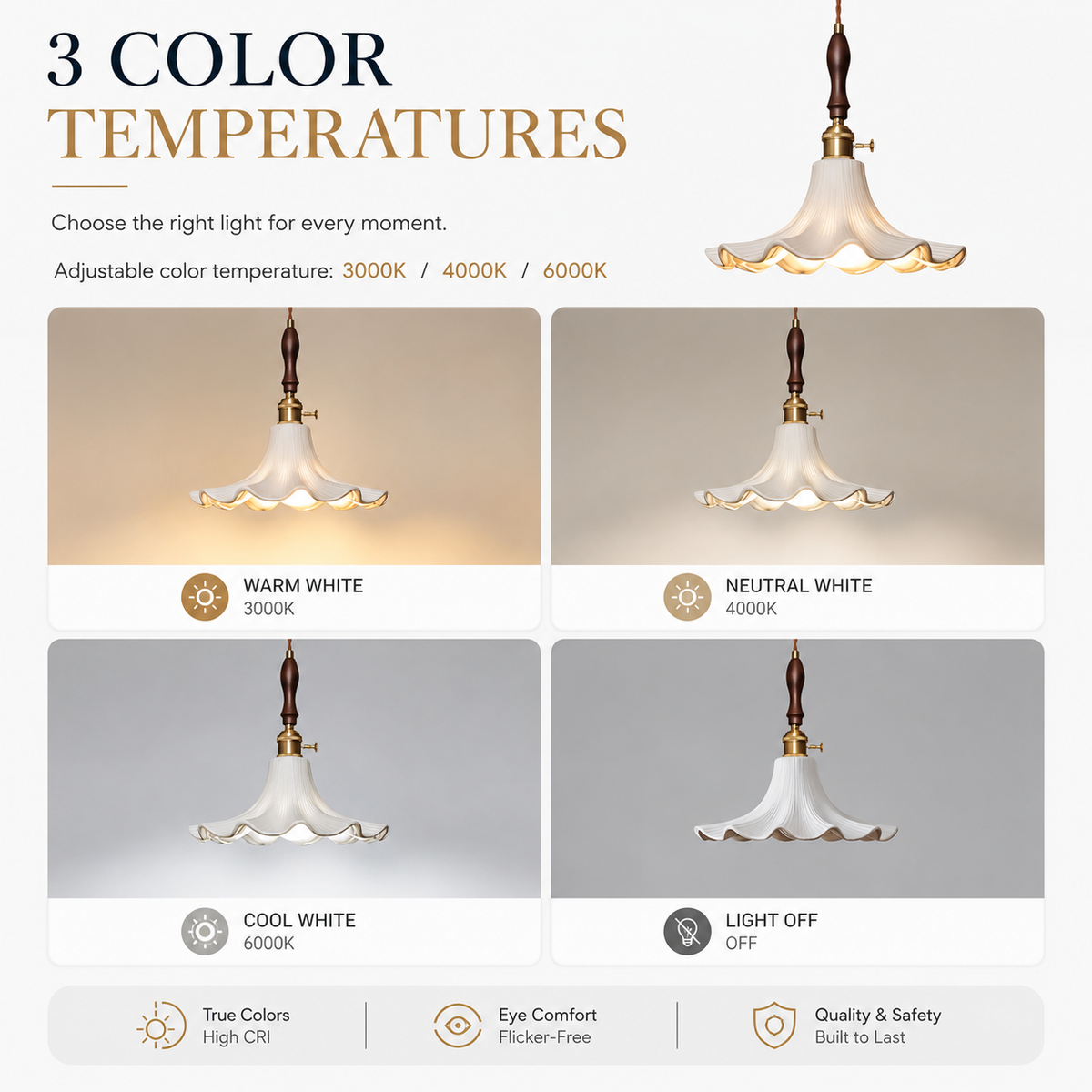 Flower Pendant Light for Kitchen Island and Dining Room