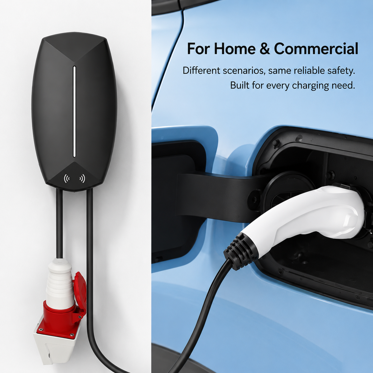 Smart Home EV Charger – 7kW to 22kW, RFID & App Control
