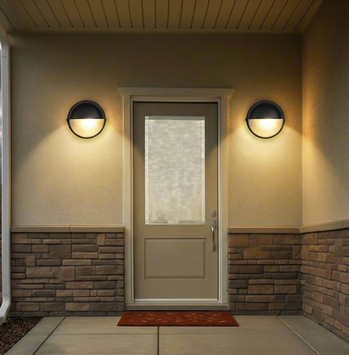 Round Outdoor Aluminum Wall Light | Minimalist Industrial LED Sconce - Waterproof & Durable - XIAOZHE