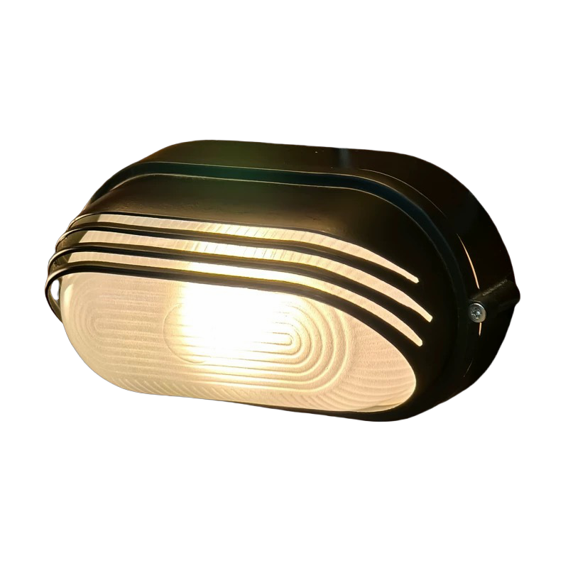 LED light Oval Industrial LED Wall Light with Glass - American Style Outdoor Waterproof - XIAOZHE
