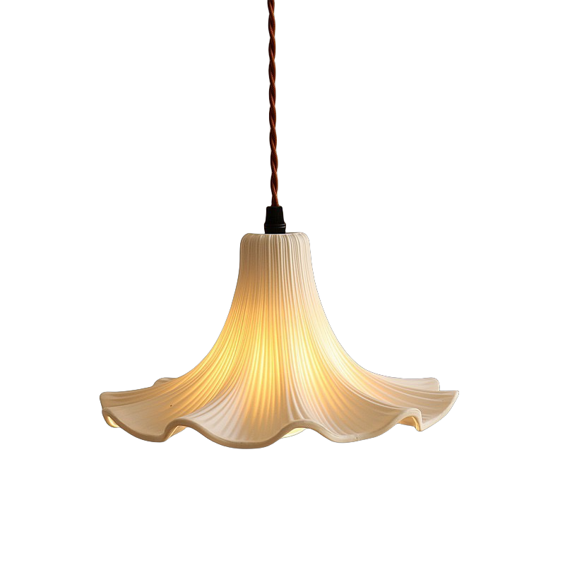 French Petal Chandelier, LED Pendant Light for Hotel Restaurant, Romantic Ceiling Light Fixture - XIAOZHE