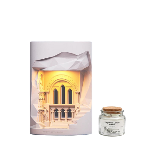 Vintage Bedroom Mood Light with Aroma Function - LED Candle Effect Diffuser Lamp - XIAOZHE