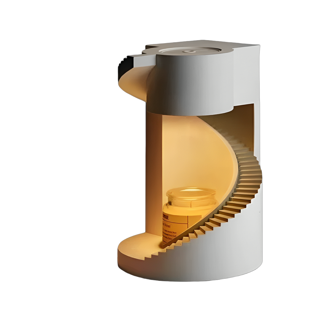 Spiral Staircase Wax Melt Lamp - Architectural LED Light & Scented Wax Warmer - XIAOZHE