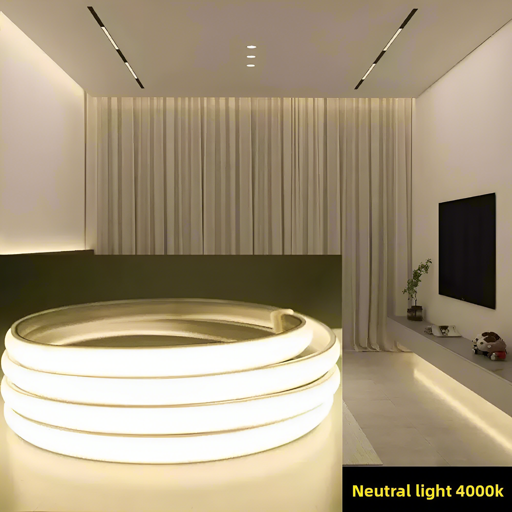 High CRI Silicone LED Neon Strip | IP65 Outdoor Waterproof Flexible Light for Bedroom & Signage - XIAOZHE