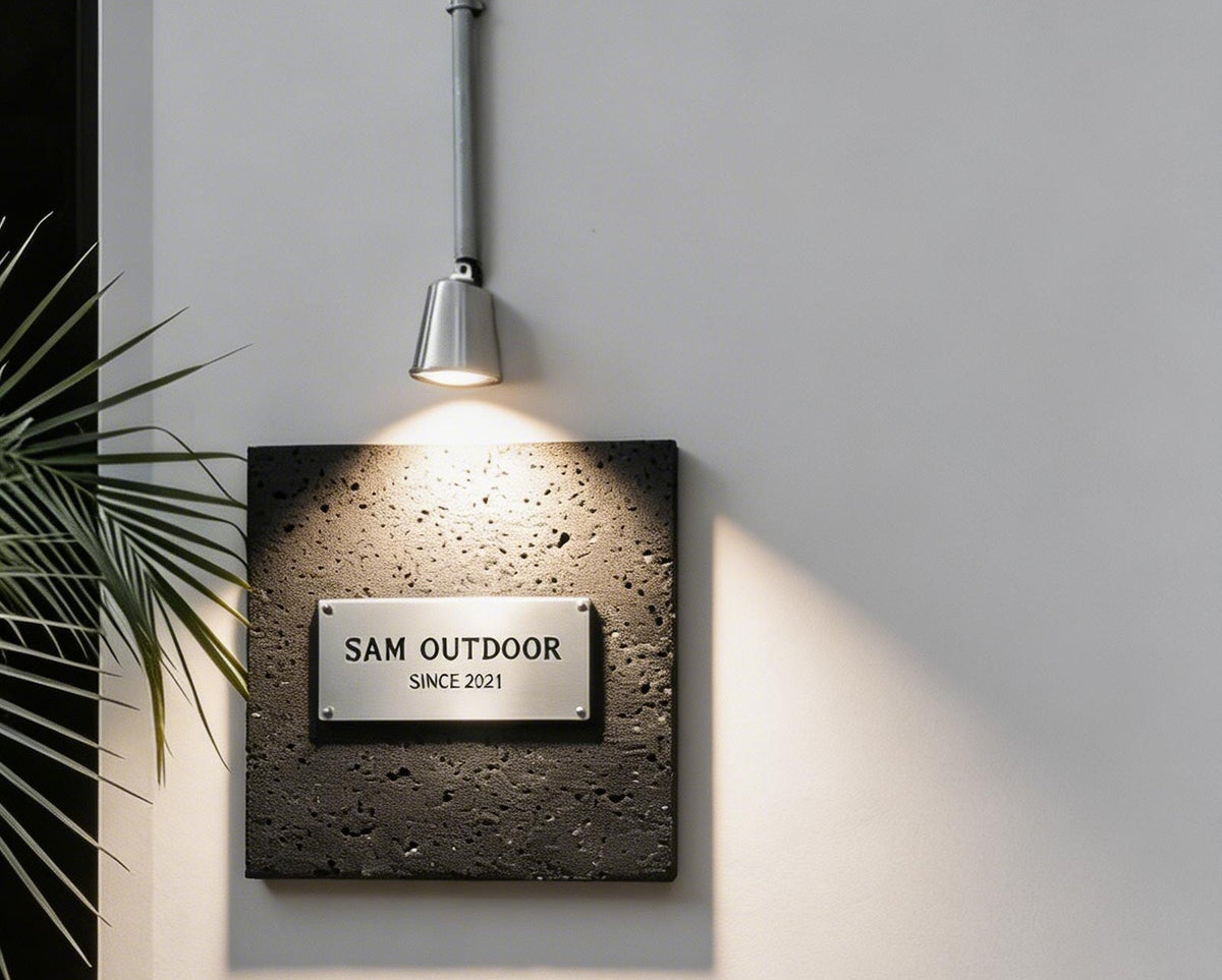 Outdoor wall light during the day