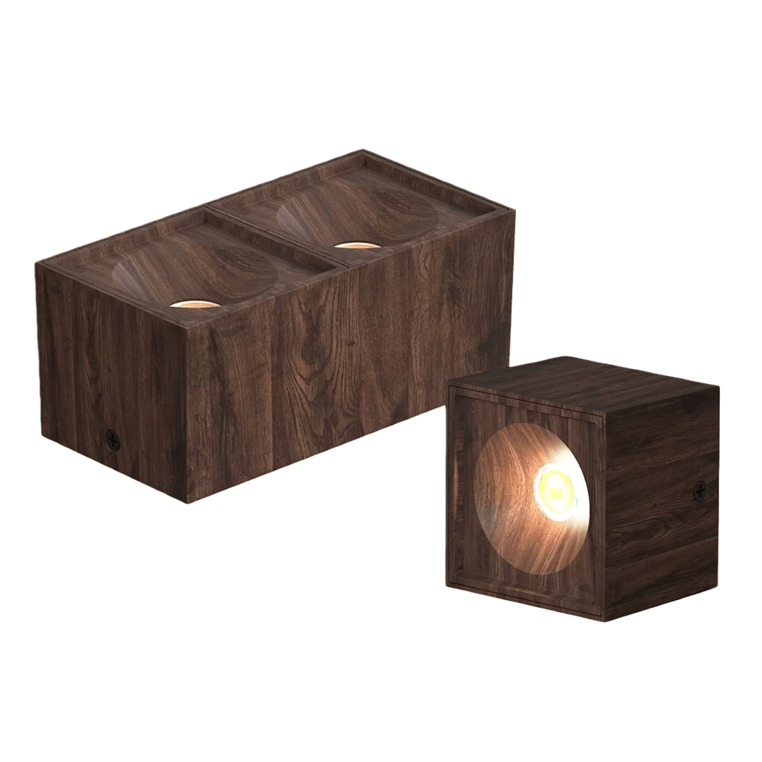Japandi Wood Ceiling Spotlight | Scandinavian Minimalist Design