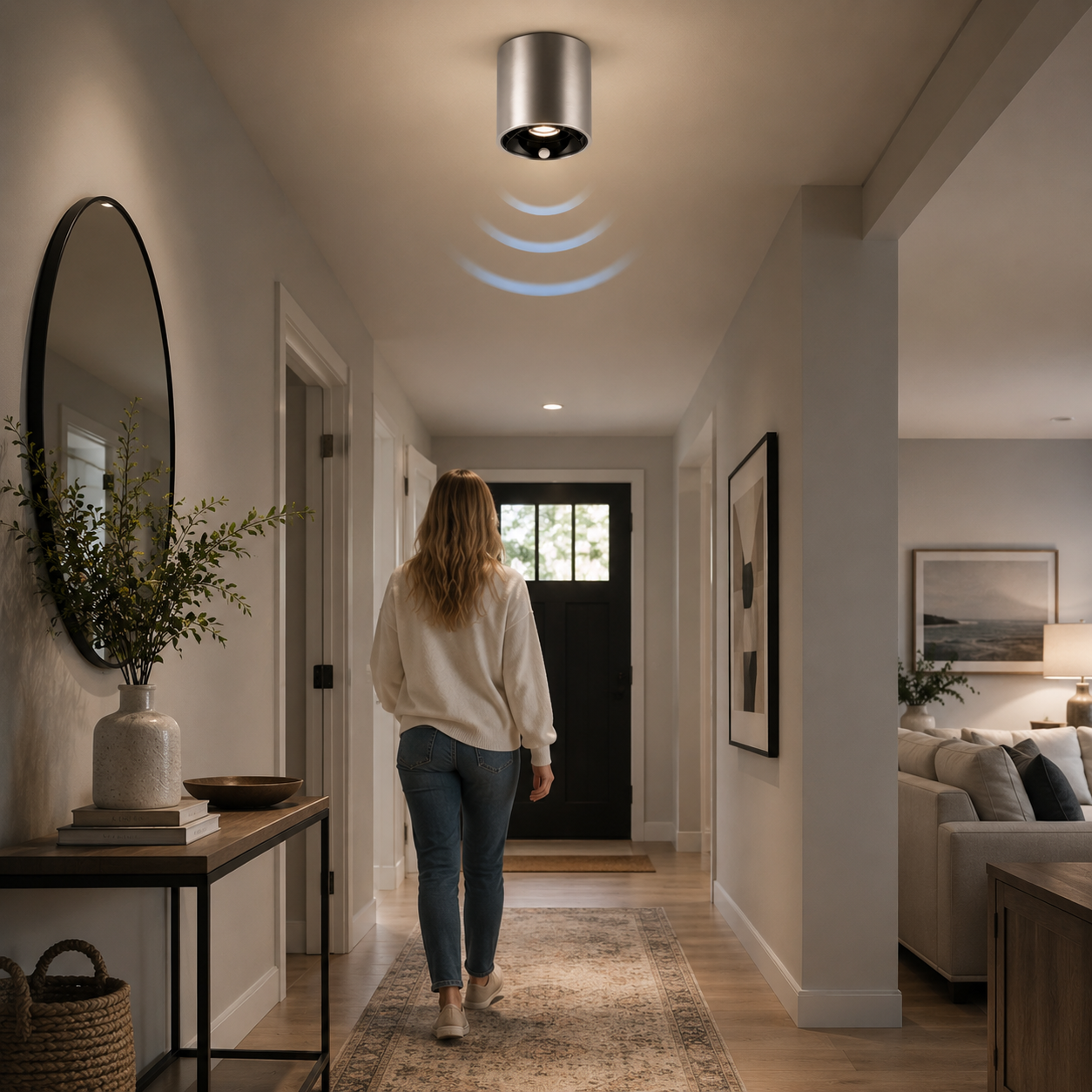 Motion Sensor Surface Spotlight | No-Main-Light Ceiling Design