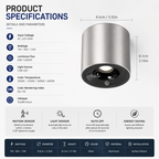 Motion Sensor Surface Spotlight | No-Main-Light Ceiling Design