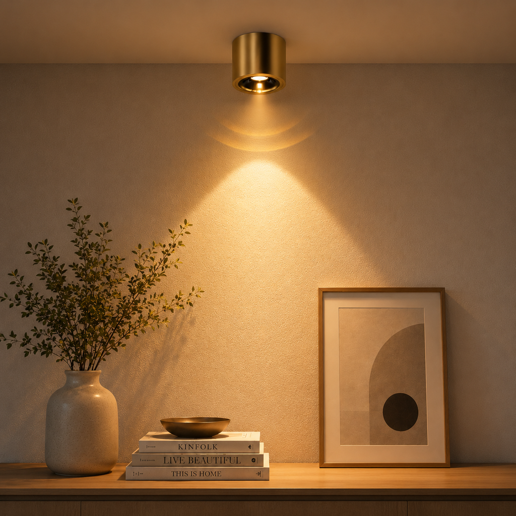 Motion Sensor Surface Spotlight | No-Main-Light Ceiling Design