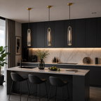 Luxury Copper & Crystal Glass Pendant Light
