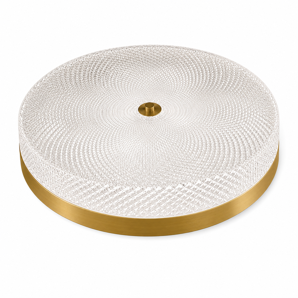 Modern Brass LED Ceiling Light with Remote Control