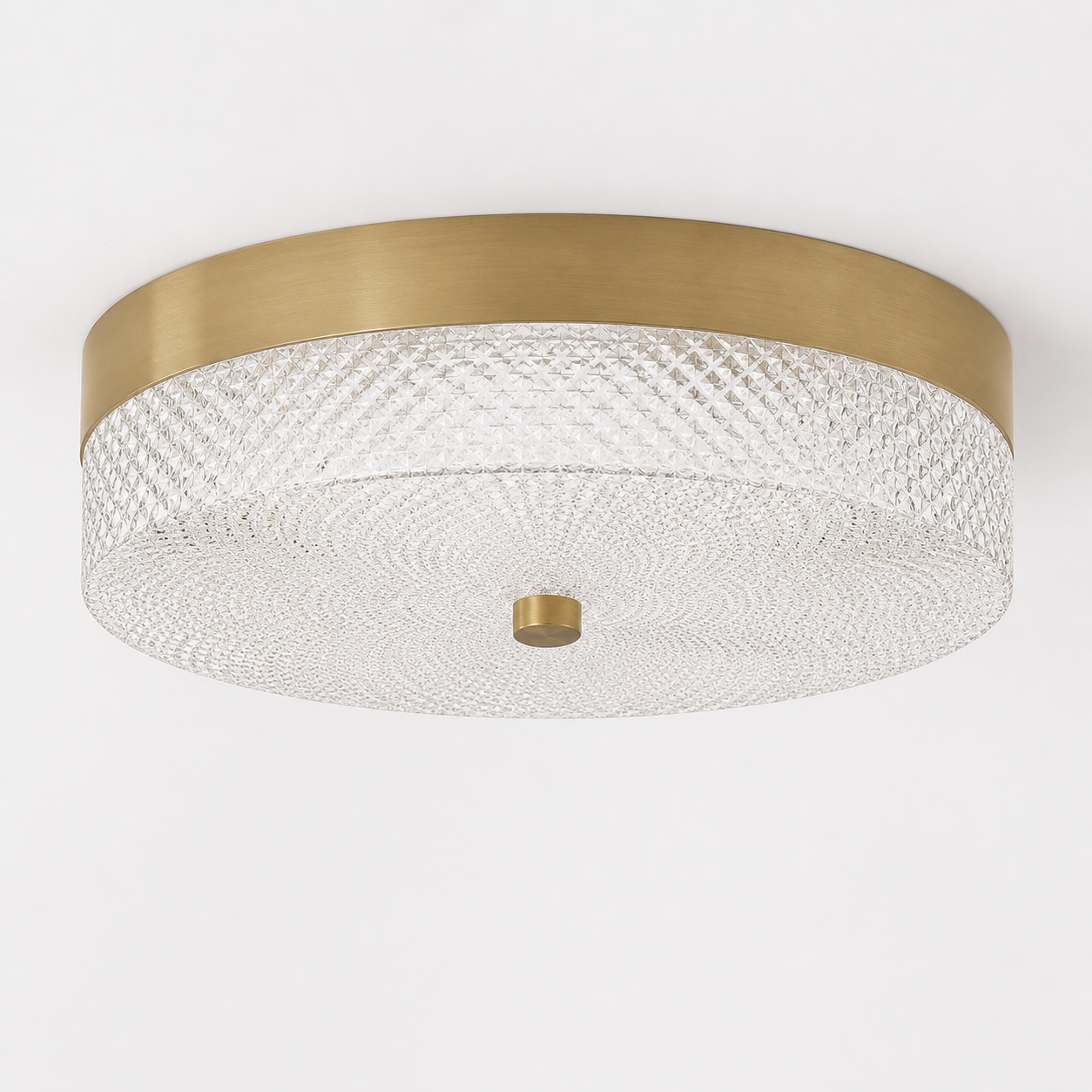 Modern Brass LED Ceiling Light with Remote Control