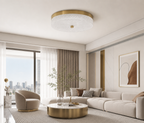 Modern Brass LED Ceiling Light with Remote Control