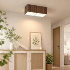 Minimalist Wood Grain LED Ceiling Light | Full Spectrum