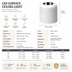 UGR16 Anti-Glare Surface Spotlight | Minimalist No-Main-Light Design