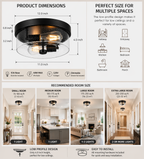 Entryway Ceiling Light Fixture | Modern Farmhouse Flush Mount