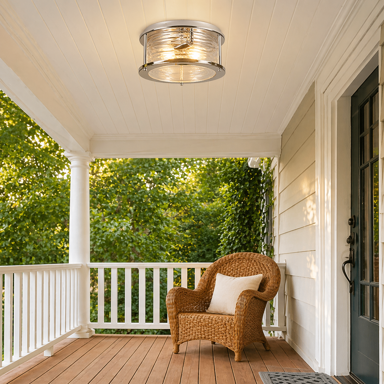 American Glass Surface Mount Ceiling Light