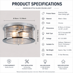 American Glass Surface Mount Ceiling Light