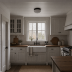 Farmhouse Glass Surface Mount Ceiling Light