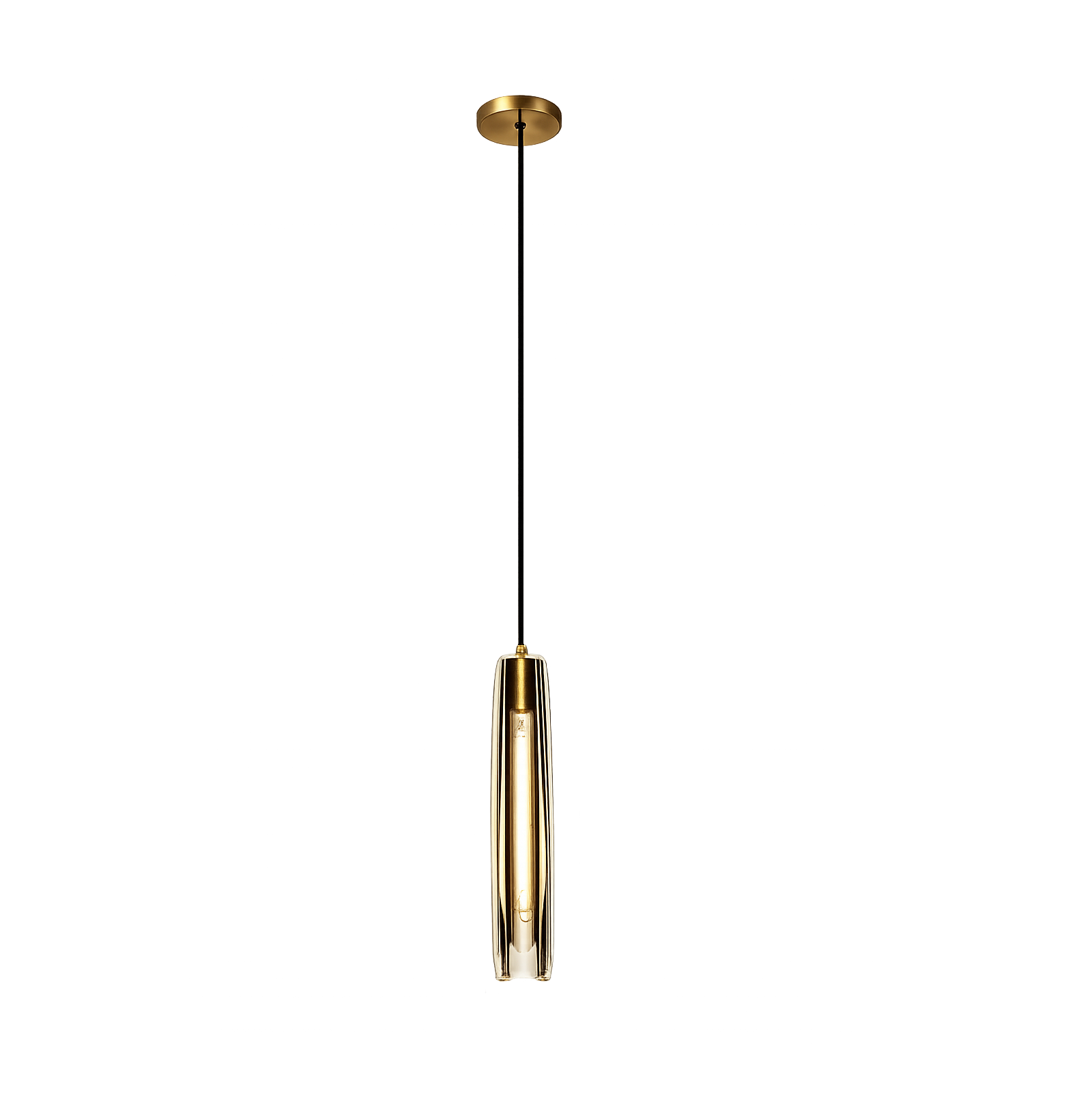 Luxury Copper & Crystal Glass Pendant Light