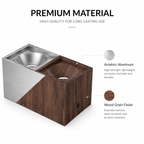 Japandi Wood Ceiling Spotlight | Scandinavian Minimalist Design