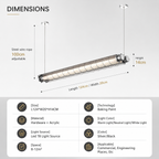 Architectural Linear Pendant Light – Dual T8 Commercial Fixture