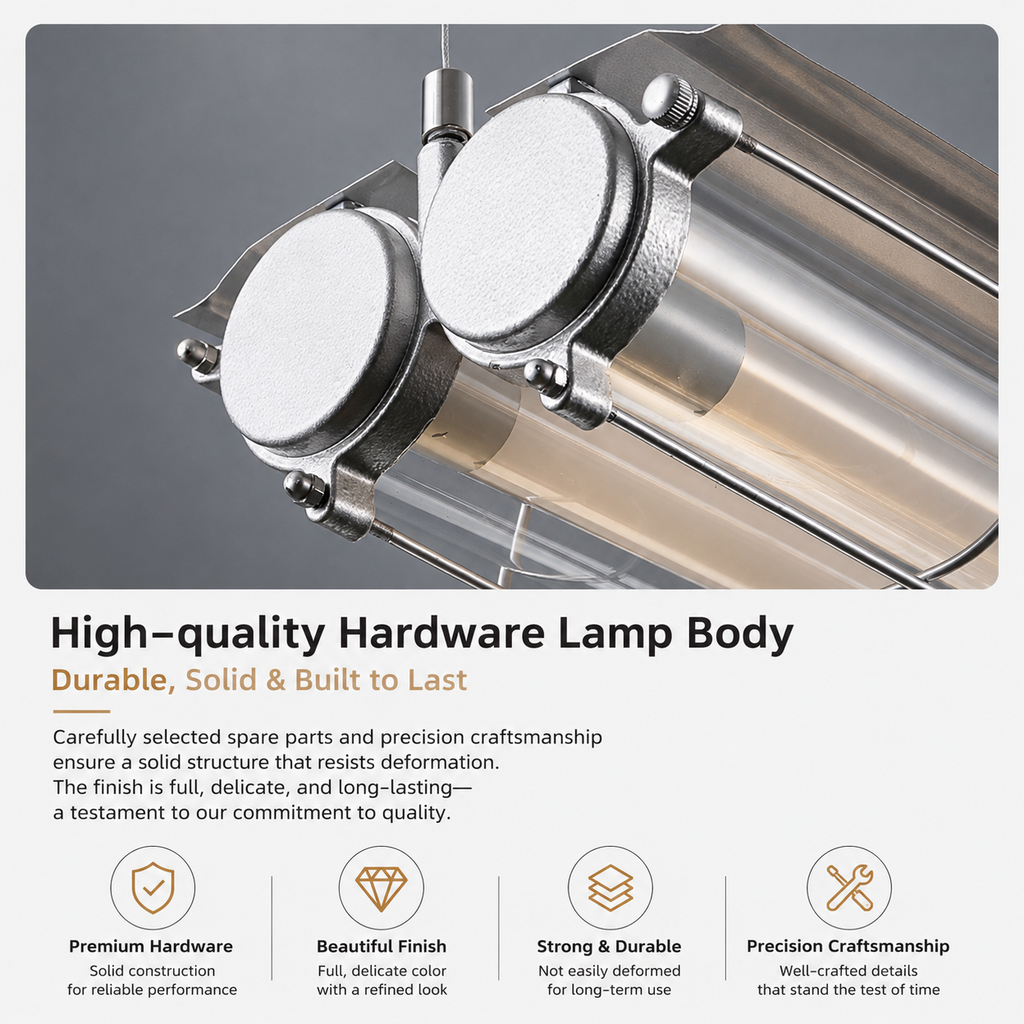 Architectural Linear Pendant Light – Dual T8 Commercial Fixture