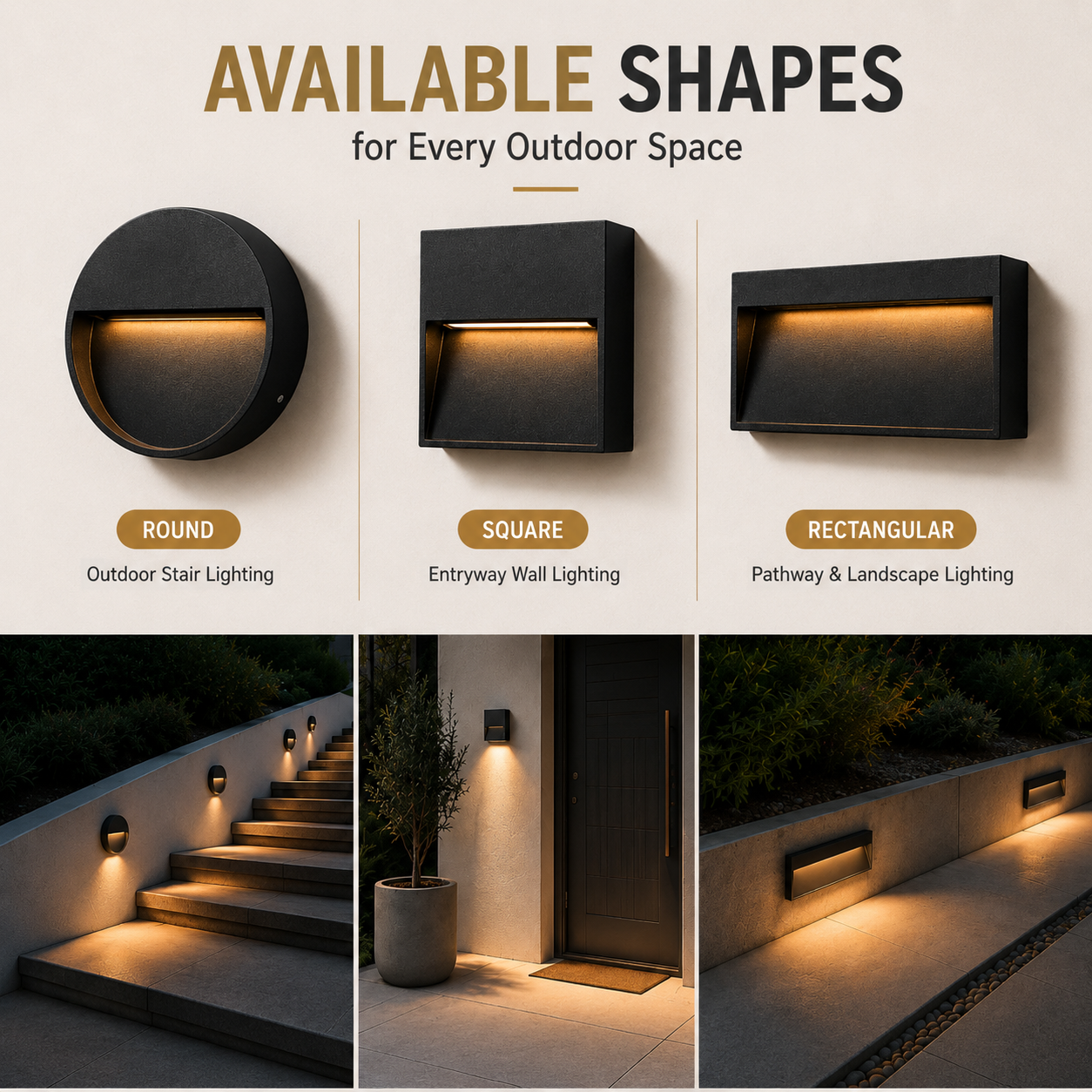 IP65 Waterproof Outdoor LED Wall Light & Step Light