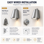 IP54 Waterproof Outdoor Wall Light – 3W Aluminum LED Sconce