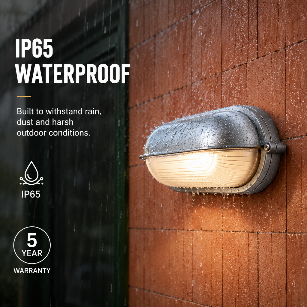 IP65 Waterproof LED Bulkhead Wall Light – Outdoor Wall & Ceiling Lamp