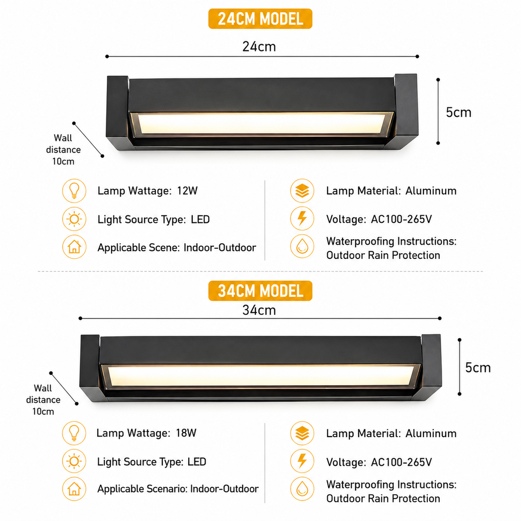 360° Rotatable LED Wall Light | Modern Adjustable Minimalist Lamp
