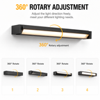 360° Rotatable LED Wall Light | Modern Adjustable Minimalist Lamp
