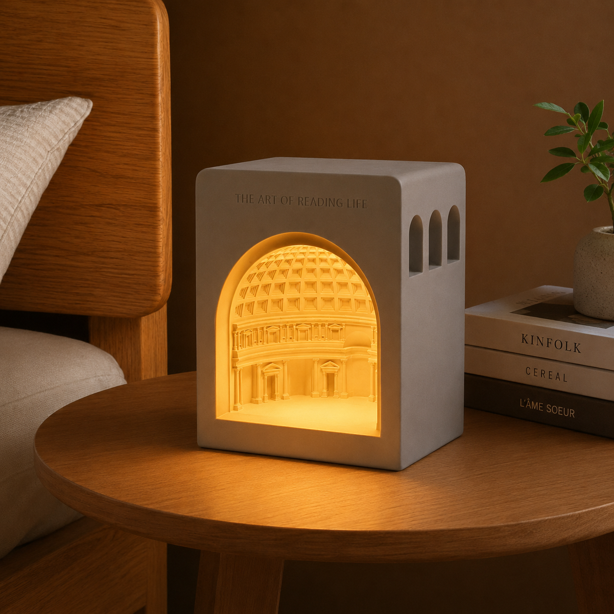 Artisan Candle Warmer Lamp – Roman Dome Edition