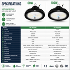 Radar Motion Sensor LED High Bay Light – 60W/100W
