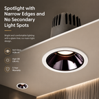 Anti-Glare LED Recessed Downlight CRI95 COB Spotlight