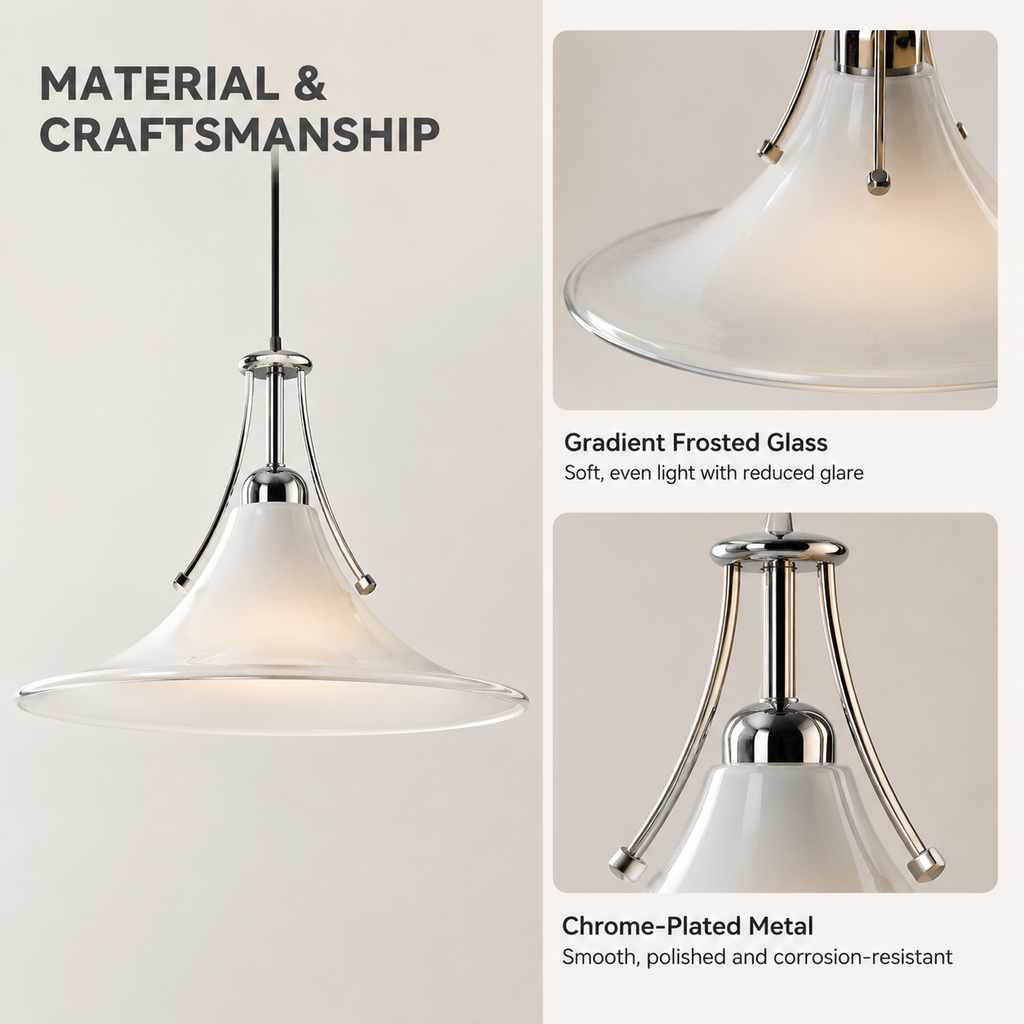 Minimalist Frosted Glass Pendant Light | Modern Ambient Lamp